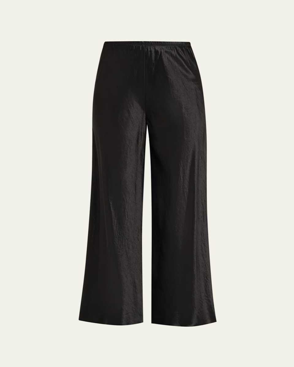 Bias-Cut Satin Trousers